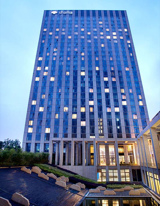 Exterior at night